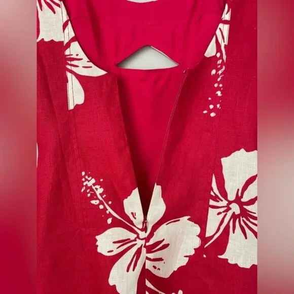 NEW Reformation Belma Linen Mini Dress Paradise Lost Red Floral | US 2 UK 4 - Picture 10 of 12